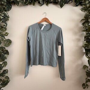 Lululemon Athletic Swiftly Tech Long Sleeve Shirt 2.0 Race Crater Blue NWT Sz 10